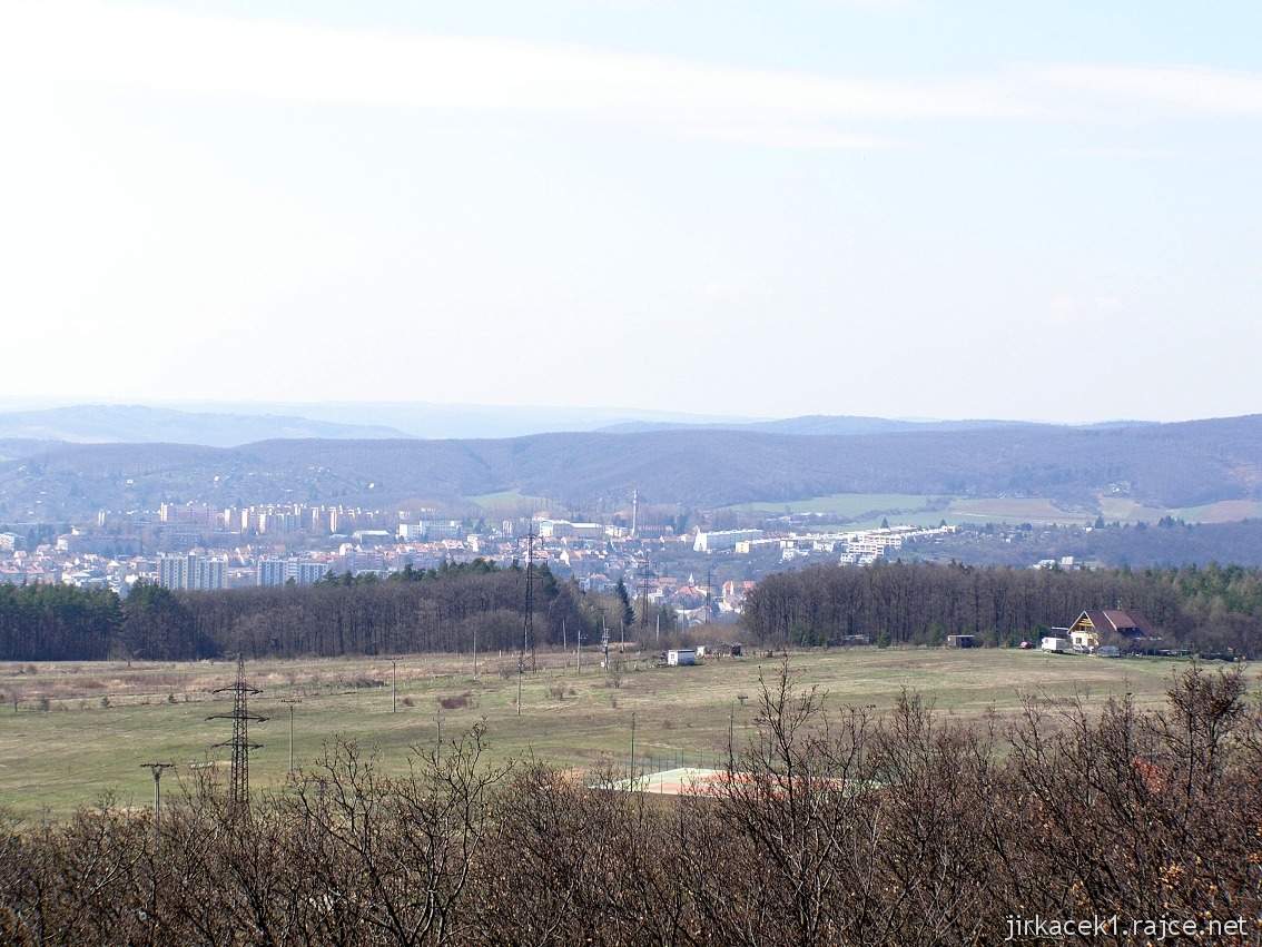 Soběšice - rozhledna Ostrá Horka - výhled na Brno